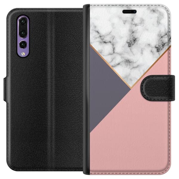 Huawei P20 Pro Tegnebogsetui Marmor Skæring