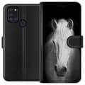 Miniatyrbillede 1 af 3: Samsung Galaxy A21s Tegnebogsetui Hvid Hest