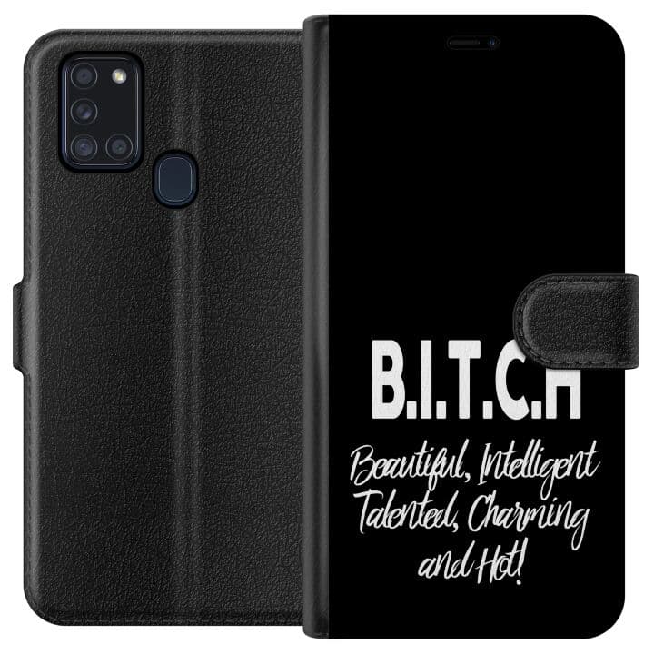 Samsung Galaxy A21s Plånboksfodral Text