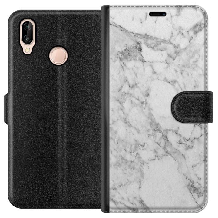 Huawei P20 lite Plånboksfodral Marmor Vit