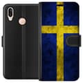 Miniatyrbillede 1 af 3: Huawei P20 lite Tegnebogsetui Sverige Flag