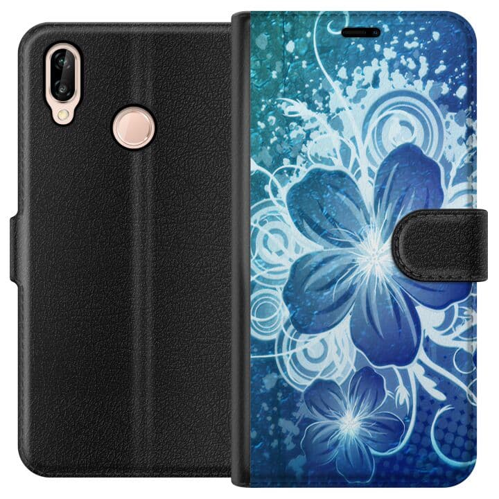 Huawei P20 lite Plånboksfodral Blommor
