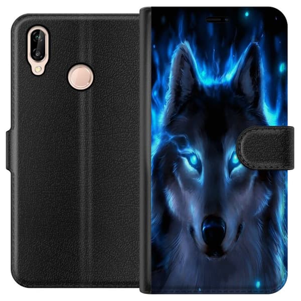 Huawei P20 lite Plånboksfodral Wolf