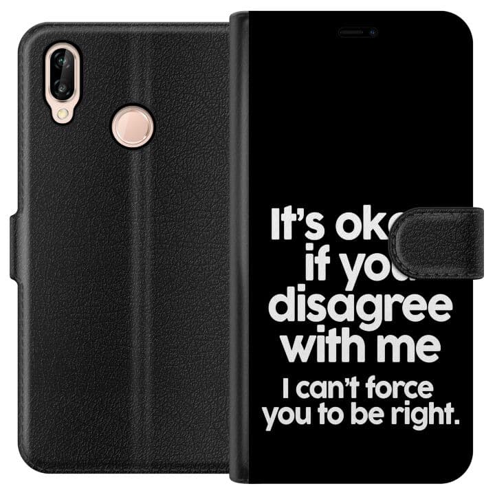 Huawei P20 lite Plånboksfodral Text