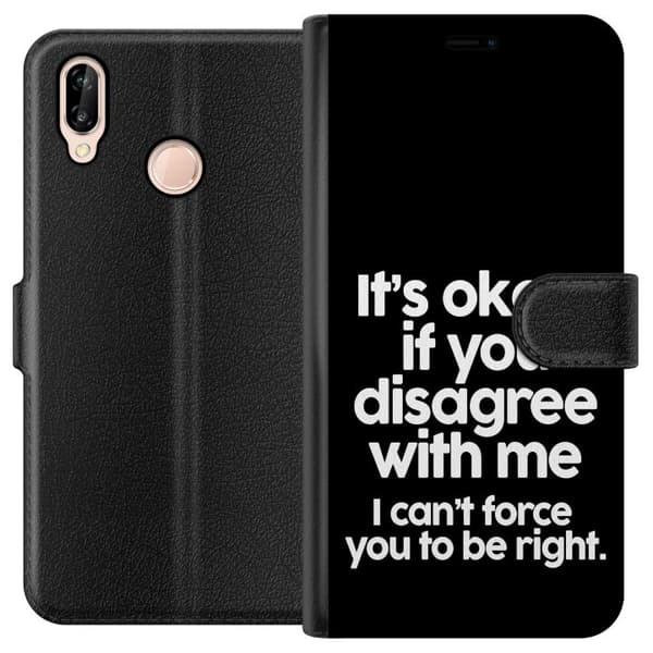 Huawei P20 lite Tegnebogsetui Tekst