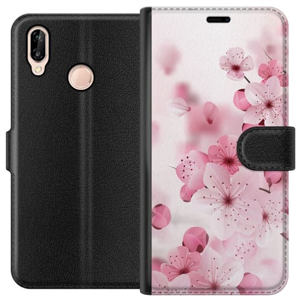 Huawei P20 lite Lommeboketui Kirsebærblomst