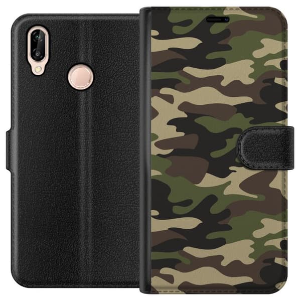 Huawei P20 lite Lompakkokotelo Sotilaallinen