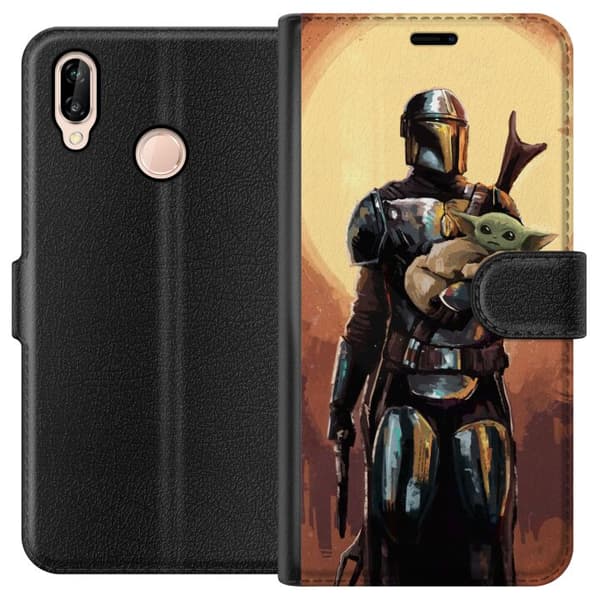 Huawei P20 lite Tegnebogsetui Baby Yoda