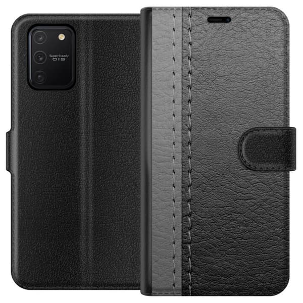 Samsung Galaxy S10 Lite Tegnebogsetui Sort & Grå Læder