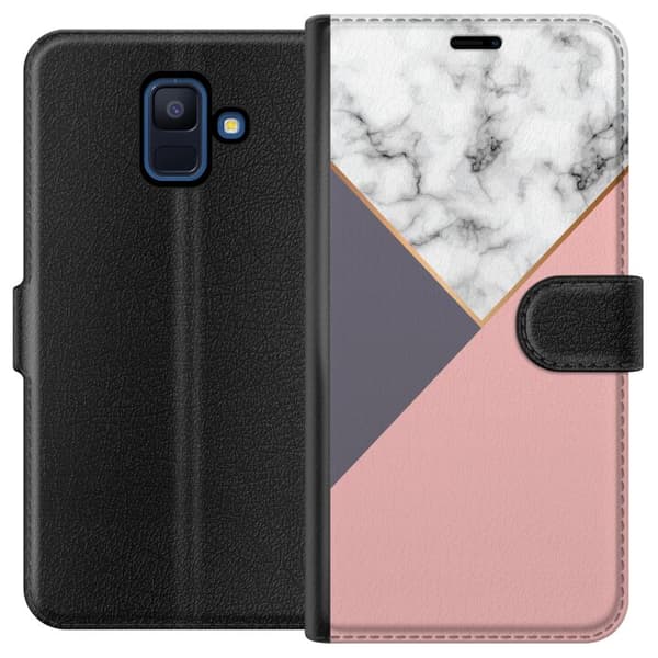 Samsung Galaxy A6 (2018) Lompakkokotelo Marmori Leikkaus