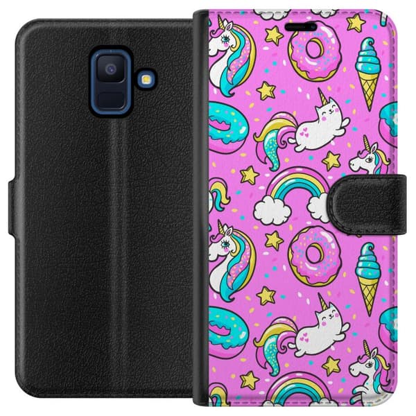 Samsung Galaxy A6 (2018) Lompakkokotelo Unikorni