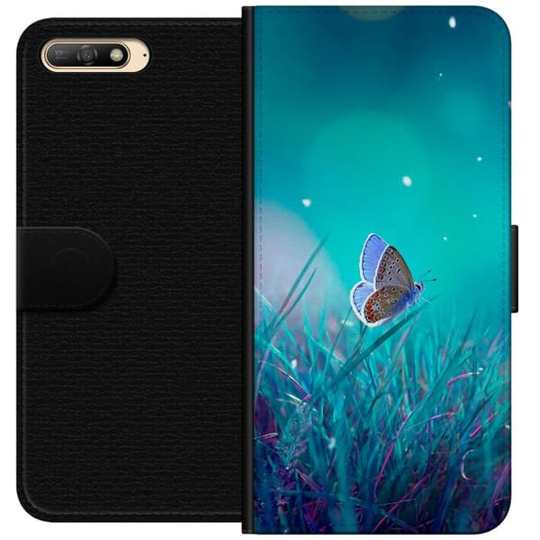 Huawei Y6 (2018) Lommeboketui Magisk Sommerfugl