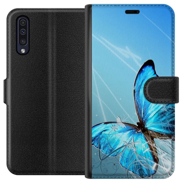 Samsung Galaxy A50 Tegnebogsetui Sommerfugl