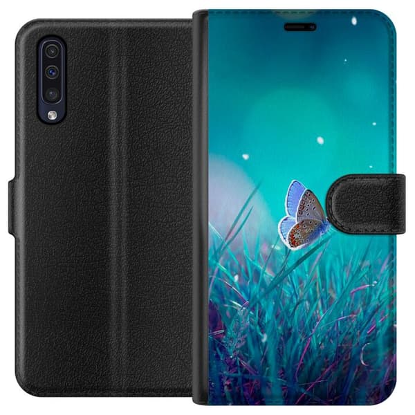 Samsung Galaxy A50 Tegnebogsetui Magisk Sommerfugl