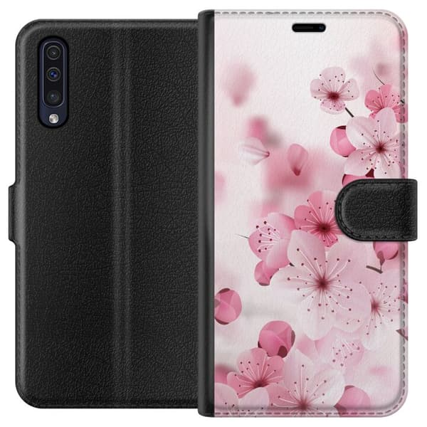 Samsung Galaxy A50 Tegnebogsetui Kirsebærblomst