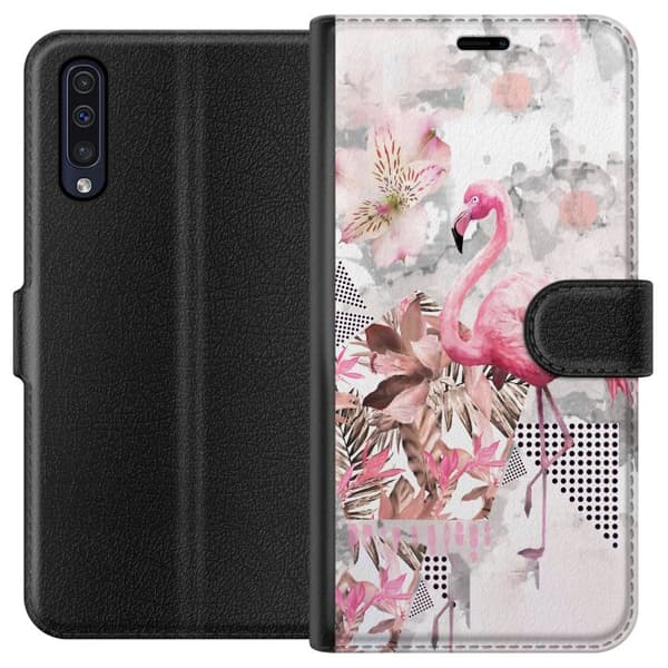Samsung Galaxy A50 Lompakkokotelo Flamingo