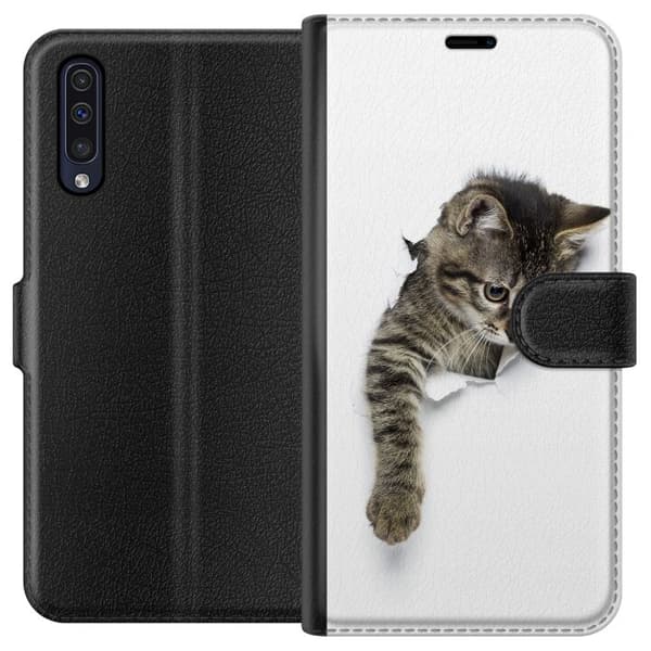 Samsung Galaxy A50 Lompakkokotelo Kissa