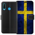 Miniatyrbild 1 av 3: Huawei P30 lite Plånboksfodral Sverige Flagga