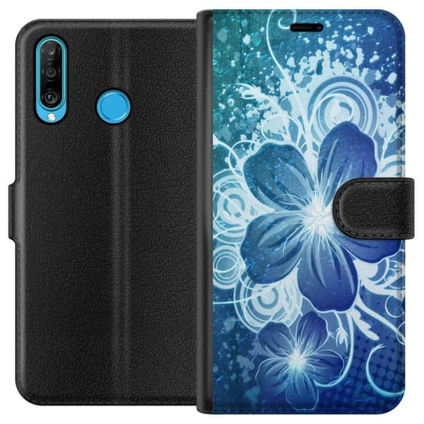 Huawei P30 lite Lommeboketui Blomster