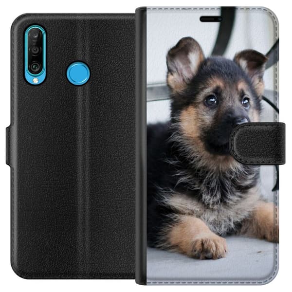 Huawei P30 lite Tegnebogsetui Schäfer Hvalpe