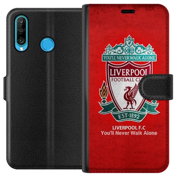 Huawei P30 lite Tegnebogsetui Liverpool YNWA
