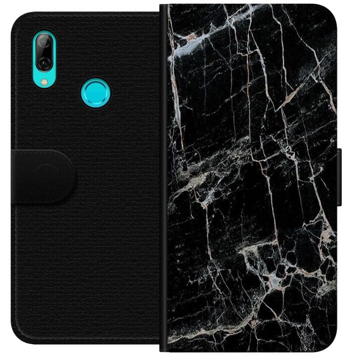 Huawei P smart 2019 Plånboksfodral Marmor Svart