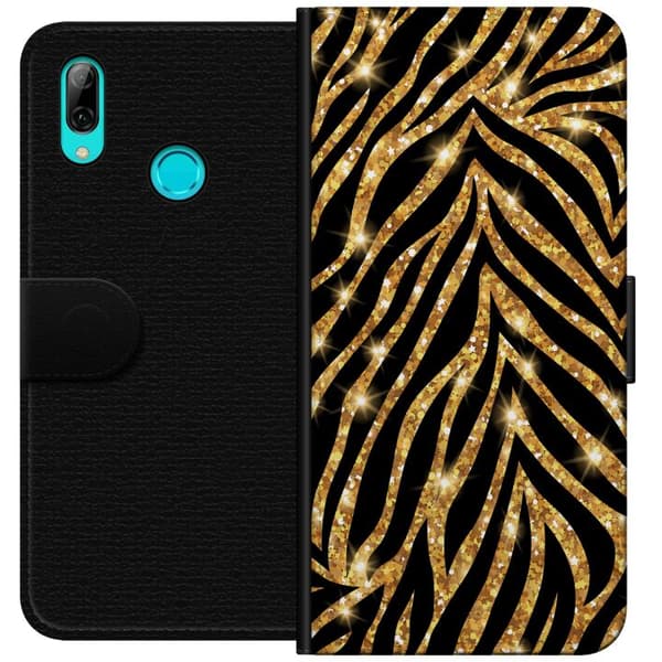 Huawei P smart 2019 Tegnebogsetui Guld & Glitter