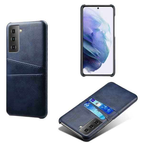 Retro deksel med kort Samsung Galaxy S21 Plus : Farge - Blå