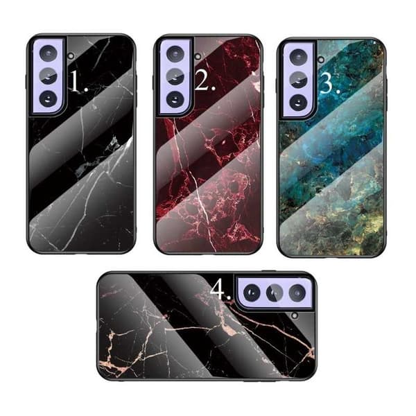 Samsung S21 Marmorskal 9H Härdat Glas Baksida Glassback® V2