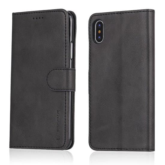 LC.IMEEKE Pung / pung etui til iPhone Xs / X - sort