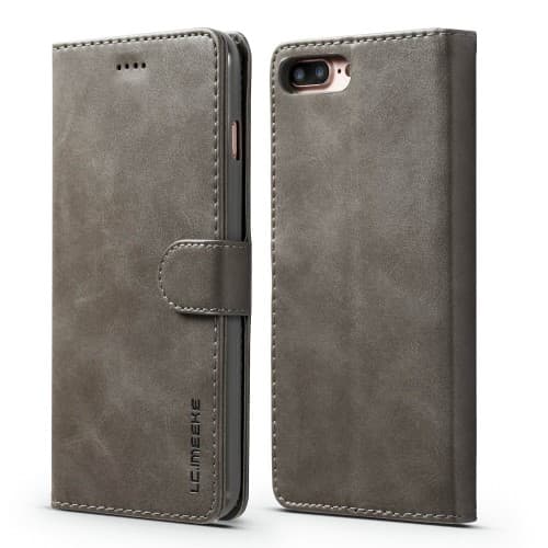 LC.IMEEKE Plånbok / plånboksfodral till iPhone 8 Plus / iPhone 7 Plus - Grå