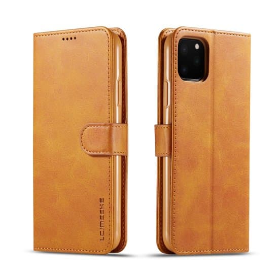 LC.imeeke plånbok / plånbok för iPhone 11 Pro - Cognac
