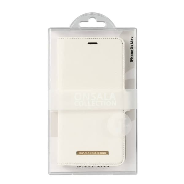 ONSALA COLLECTION Lommebokveske Saffiano White iPhoneXs Max