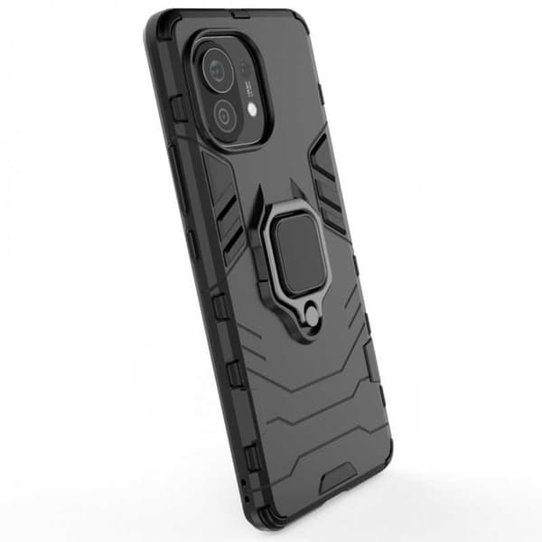 Xiaomi Mi 11 stødsikkert dæksel med ringholder tynd armor