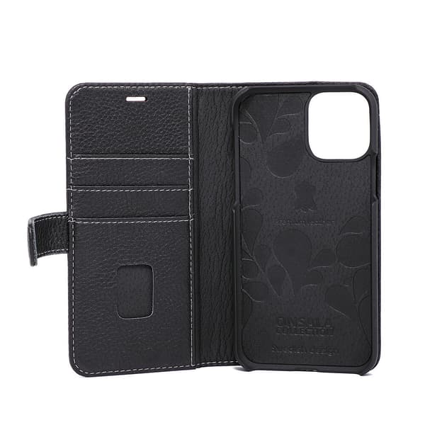 ONSALA COLLECTION Lompakko Nahka Musta iPhone 11 Pro
