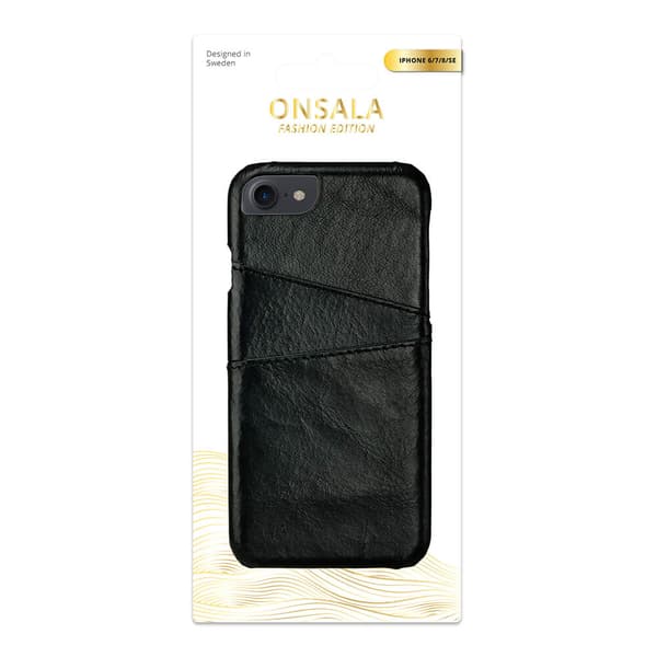 ONSALA COLLECTION Suojakuori  Nahka iPhone 6/7/8/SE 4,7" Musta