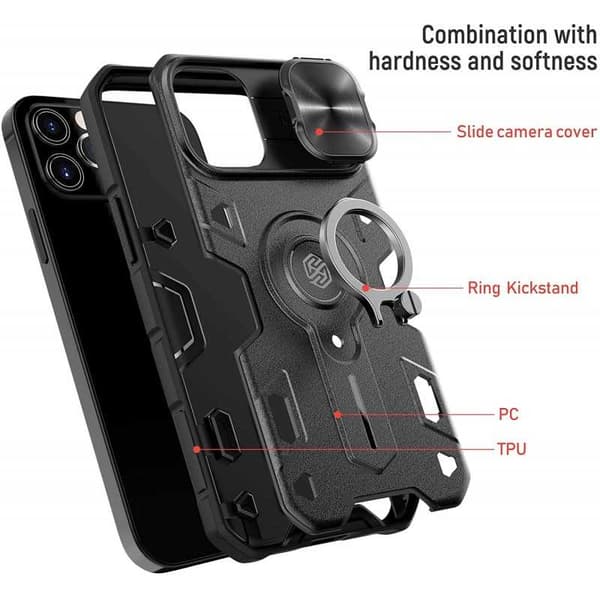iPhone 12 Pro Max Stöttåligt Skal med Ringhållare Nillkin