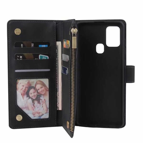 Samsung A21s multifunktionelt pung etui Lynlås 8-rum