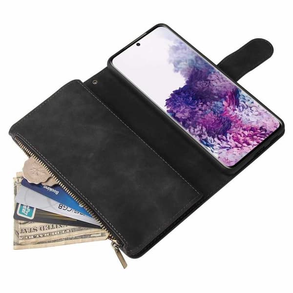 Samsung S21 Plus Multifunktionellt Plånboksfodral Zipper 8-Fack