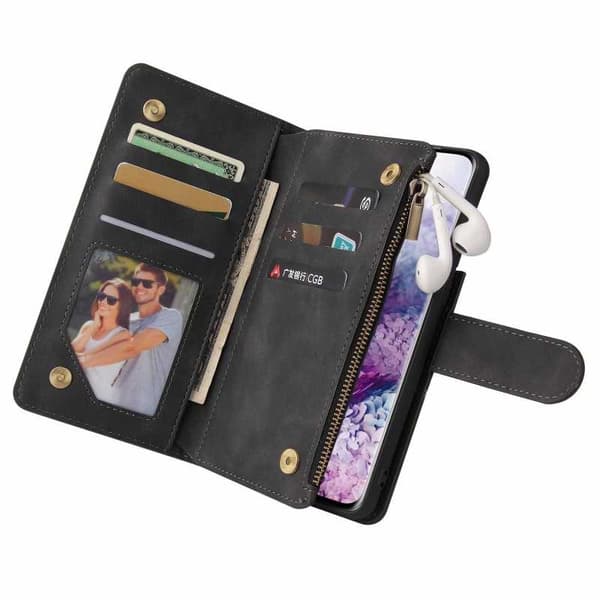Samsung S21 Plus Multifunktionellt Plånboksfodral Zipper 8-Fack