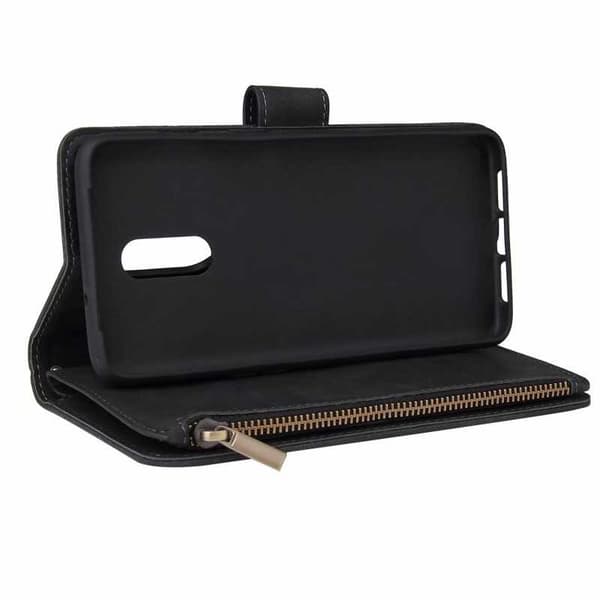 OnePlus 7 multifunktionelt pung etui Lynlås 8-rum