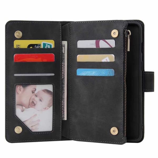 OnePlus 7 multifunktionelt pung etui Lynlås 8-rum
