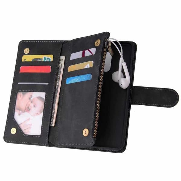 OnePlus 7 Multifunktionellt Plånboksfodral Zipper 8-Fack