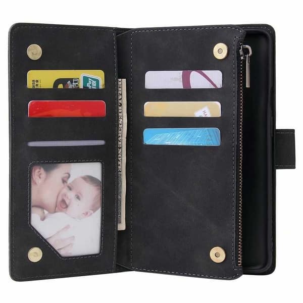 OnePlus 7 Pro Multifunktionellt Plånboksfodral Zipper 8-Fack