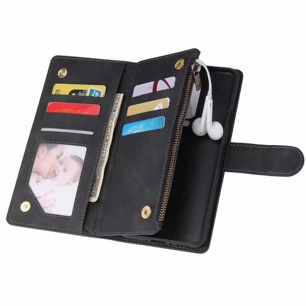 OnePlus 7 Pro Multifunktionellt Plånboksfodral Zipper 8-Fack