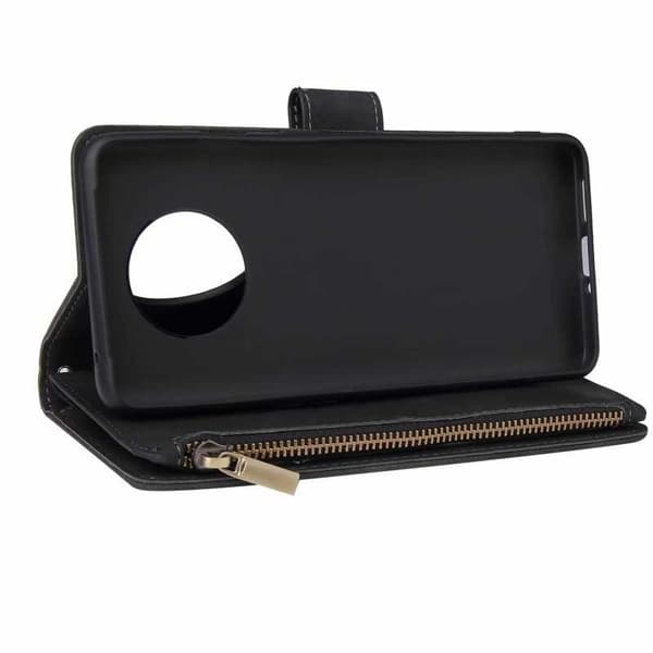 OnePlus 7T multifunktionelt pung etui Lynlås 8-rum