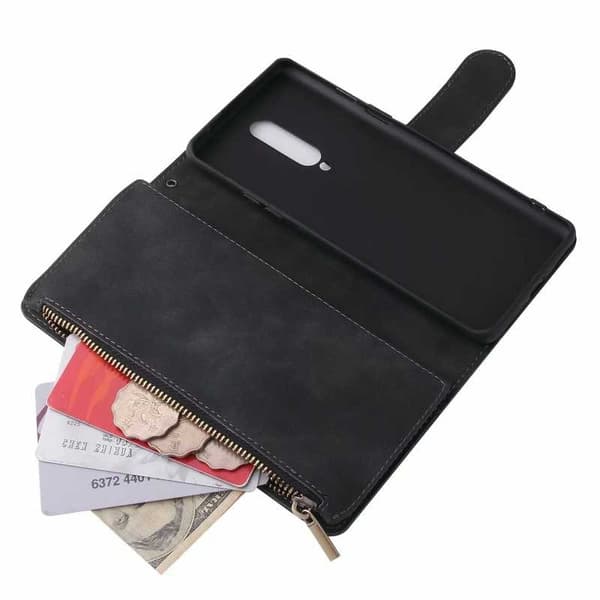 OnePlus 8 multifunktionelt pung etui Lynlås 8-rum