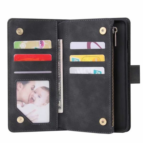 OnePlus 8 multifunktionelt pung etui Lynlås 8-rum