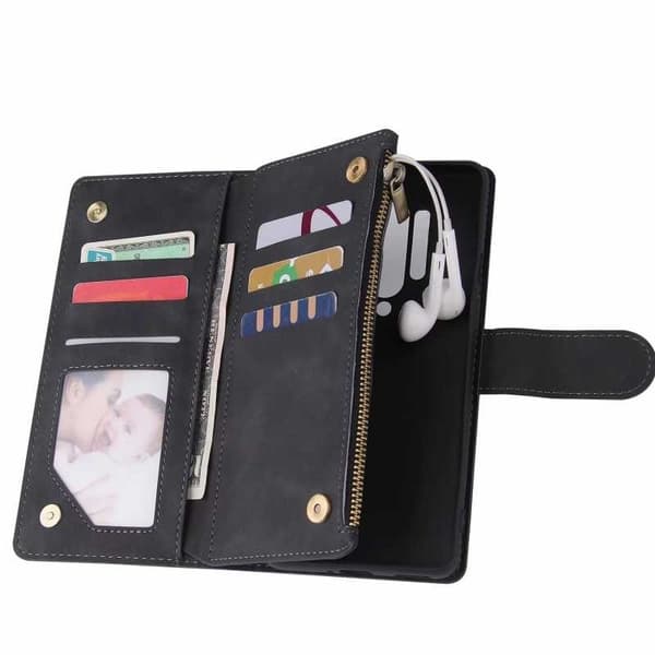 OnePlus 8 Pro Multifunktionellt Plånboksfodral Zipper 8-Fack