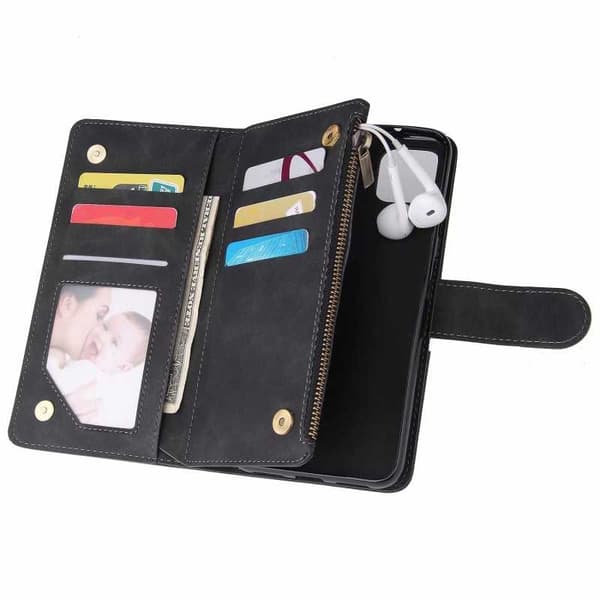 Google Pixel 4 multifunktionelt pung etui Lynlås 8-rum